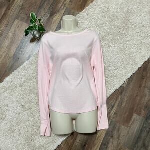 Lucky Brand Medium Balletcore Pastel Baby Pink Super Soft Lightweight Sweater